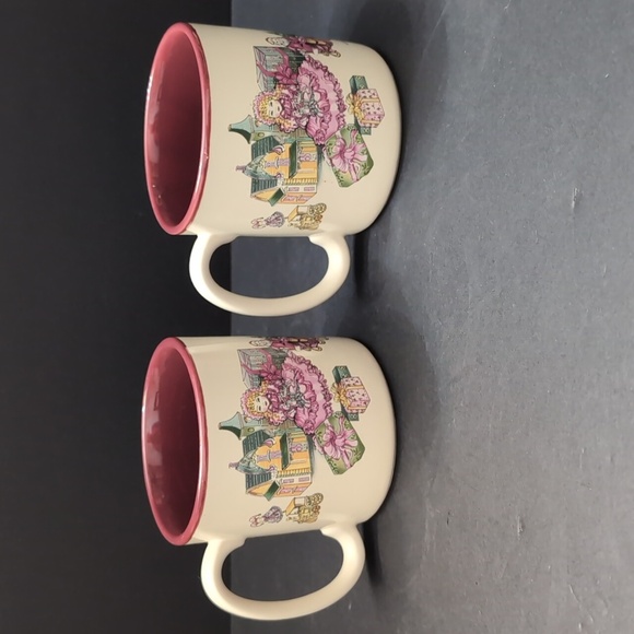 1987 Potpourri Press Set Of 2 Ceramic Rocking Horse/Toys Design Coffee Mug. - Picture 3 of 10